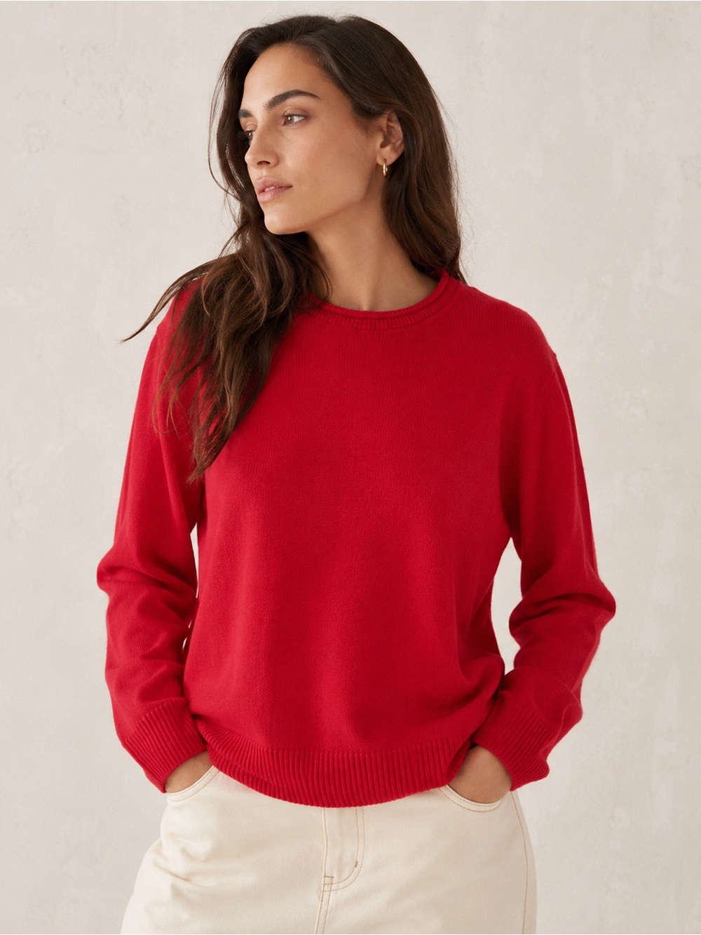 Vineyard Vines Women’s 2X Red 100% Cotton Roll Neck Crewneck Sweater